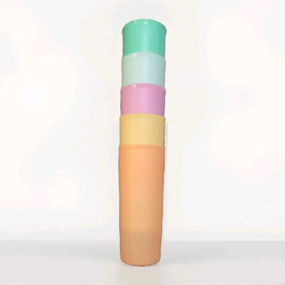 Vintage Tupperware 107 Tumblers Cups Pastel Stackable Lot 5 USA‎